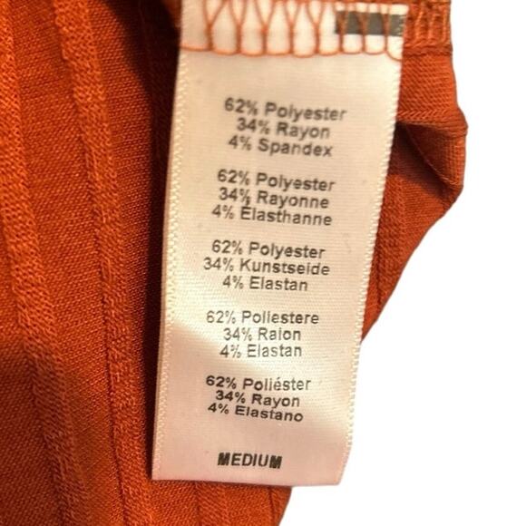 URBAN OUTFITTERSxPROJECT SOCIAL T Women’s Lace Up V-neck crop tshirt orange-Sz M - Picture 4 of 4